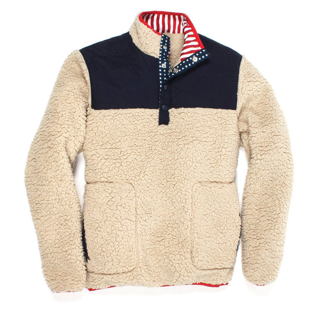 Old Glory Sherpa Pullover - Southern Proper - The Sherpa Pullover Outlet