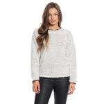 Solid Frosty Tipped Drop Shoulder Crew Sweater - Dylan - The Sherpa Pullover Outlet