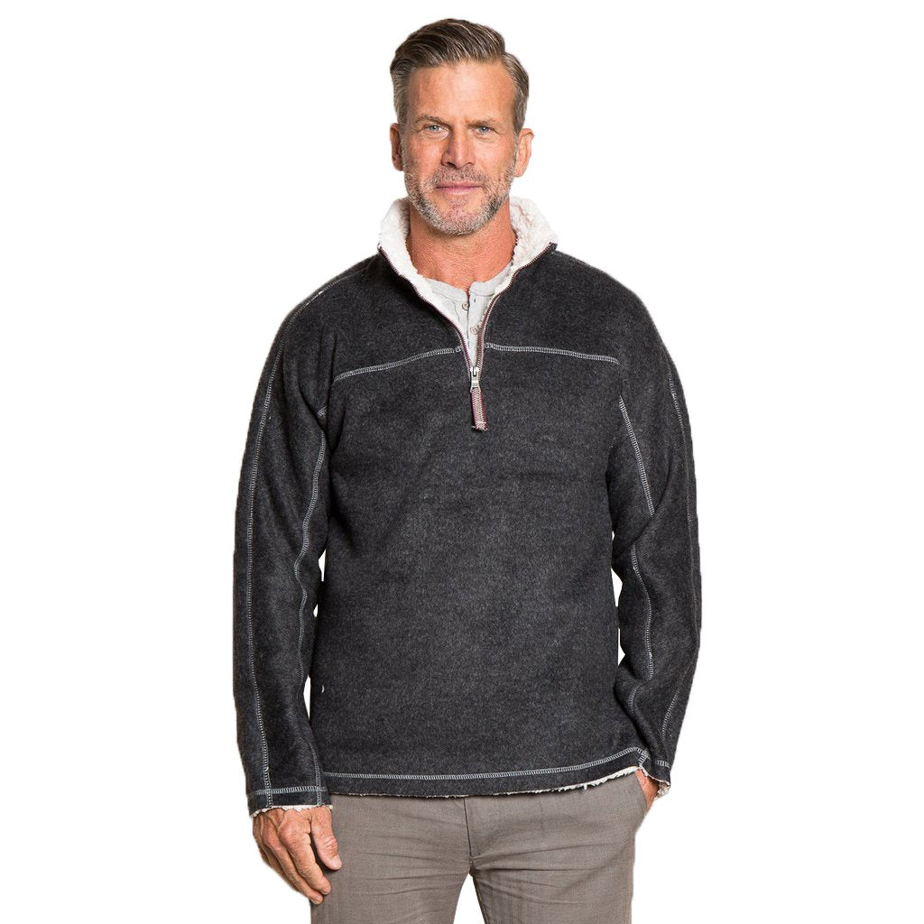 Melange & Sherpa 1/4 Zip Pullover - True Grit - The Sherpa Pullover Outlet