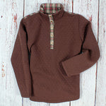 Bergen Quilted Patch Pullover - Nordic Fleece - The Sherpa Pullover Outlet