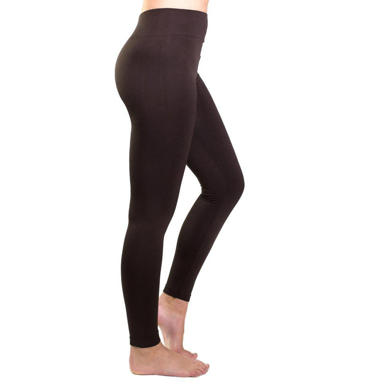 Ultra-Soft Seamless Fleece Lined Leggings in Black – The Sherpa Pullover  Company