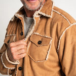 Vintage Washed Sherpa Button Jacket - True Grit - The Sherpa Pullover Outlet
