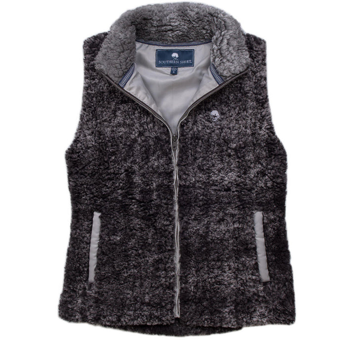 Heathered Zip Sherpa Vest - The Southern Shirt Co. - The Sherpa Pullover Outlet