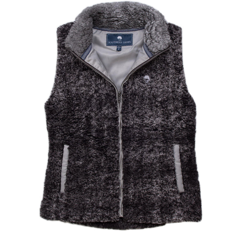 Heathered Zip Sherpa Vest - The Southern Shirt Co. - The Sherpa Pullover Outlet
