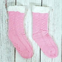 Cute Cable Knit Sherpa Lined Socks - Nordic Fleece - The Sherpa Pullover Outlet