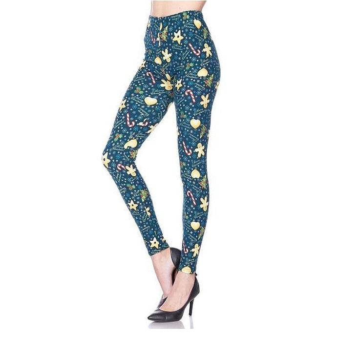 Gingerbread Man Holiday Party Leggings by Queens Designs - Queen Designs - The Sherpa Pullover Outlet