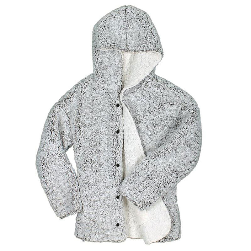 Scarborough Reversible Sherpa Hooded Cardigan - The Sherpa Pullover Company