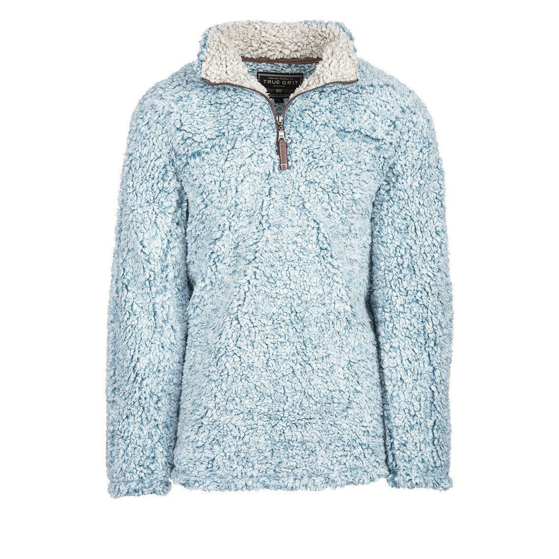 True Grit Frosty Tipped Pullover Cozy Sherpa Jacket